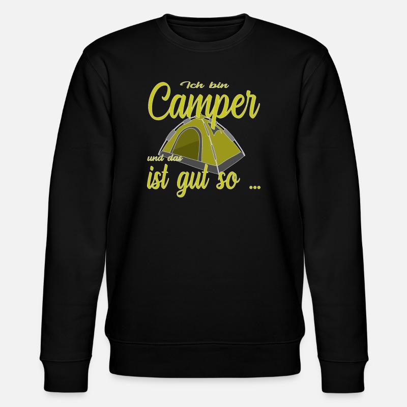 Ich bin Camper - Stanley/Stella Unisex Bio-Sweatshirt CHANGER  - Schwarz