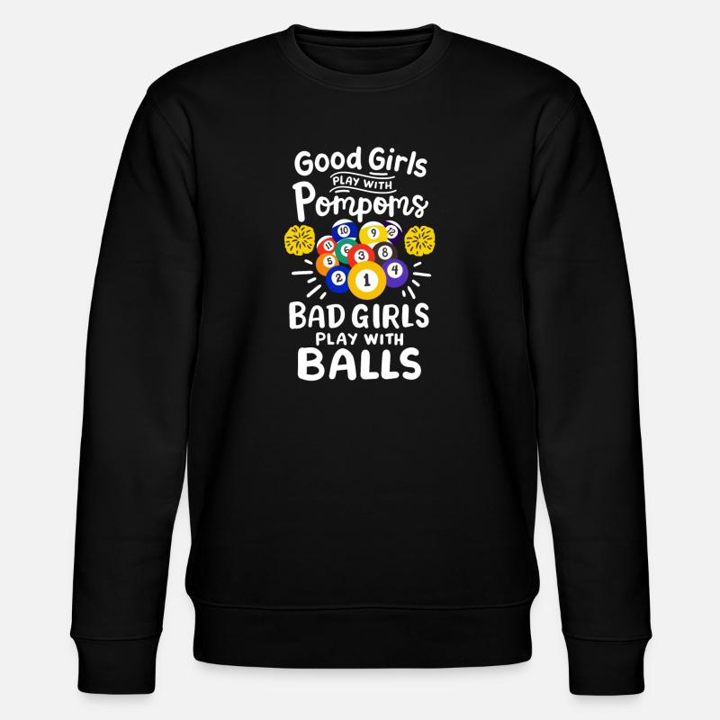 Pool Billard Spieler Mädchen - Stanley/Stella Unisex Bio-Sweatshirt CHANGER  - Schwarz