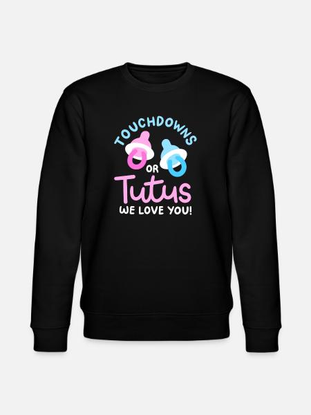 Touchdowns oder Tutus für Gender-Reveal-Partys - Stanley/Stella Unisex Bio-Sweatshirt CHANGER  - Schwarz