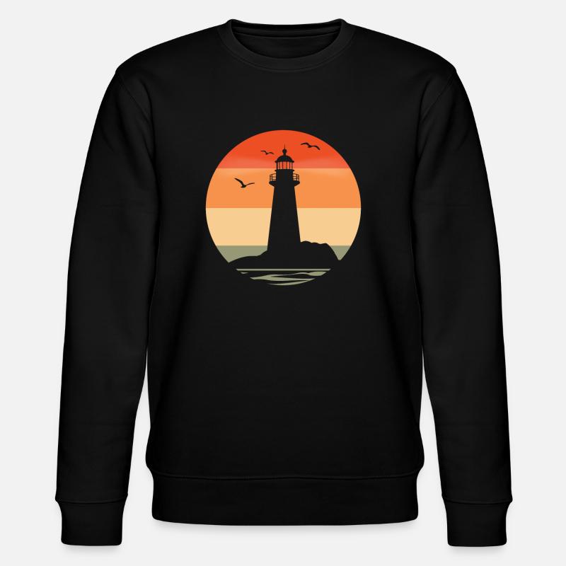 Phare au coucher du soleil - Sweat bio CHANGER Stanley/Stella Unisexe - noir
