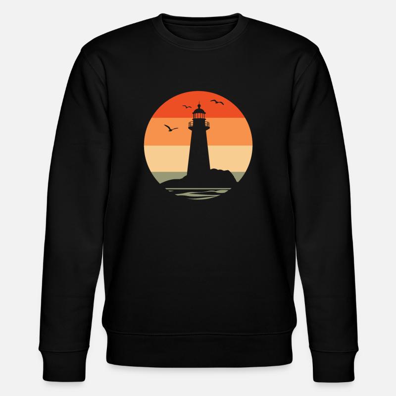 Phare au coucher du soleil - Sweat bio CHANGER Stanley/Stella Unisexe - noir