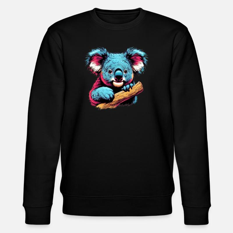 Koala - Stanley/Stella Unisex Bio-Sweatshirt CHANGER  - Schwarz