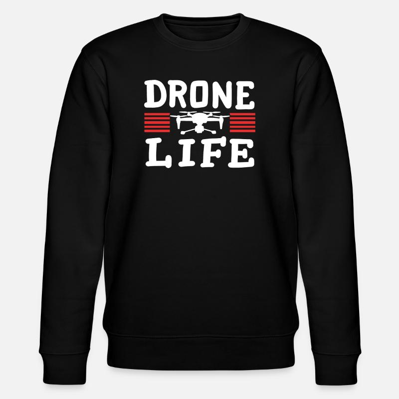 Drohnenpilot RC FPV Quadrocopter - Stanley/Stella Unisex Bio-Sweatshirt CHANGER  - Schwarz