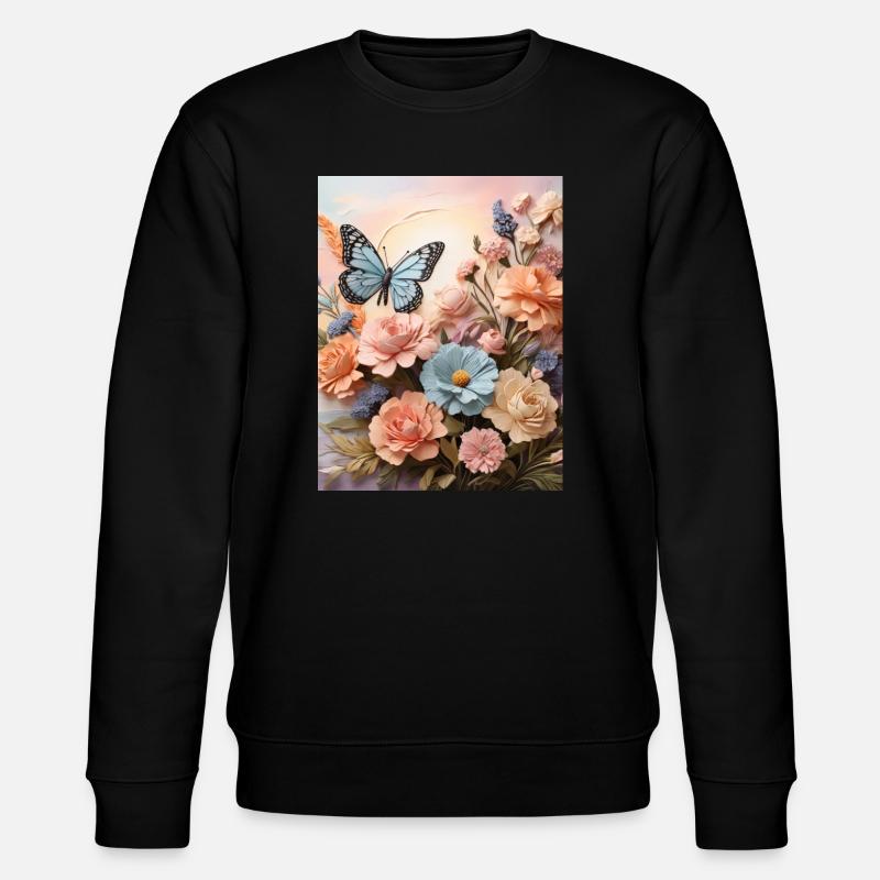 Blütenflügel - Stanley/Stella Unisex Bio-Sweatshirt CHANGER  - Schwarz