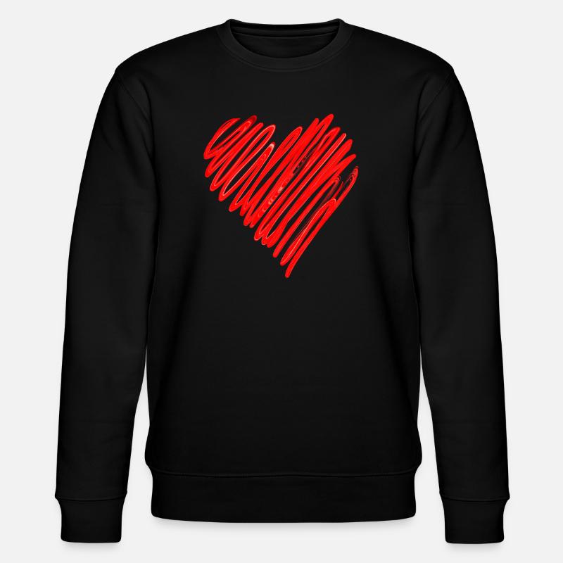 Coeur passionné Conception de néons - Sweat bio CHANGER Stanley/Stella Unisexe - noir