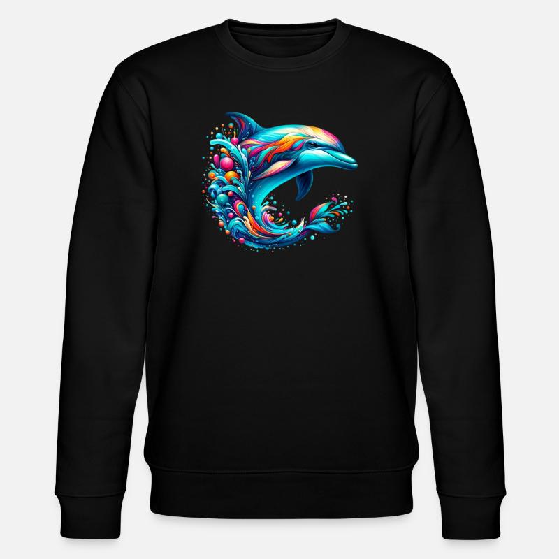 Delfin - Stanley/Stella Unisex Bio-Sweatshirt CHANGER  - Schwarz