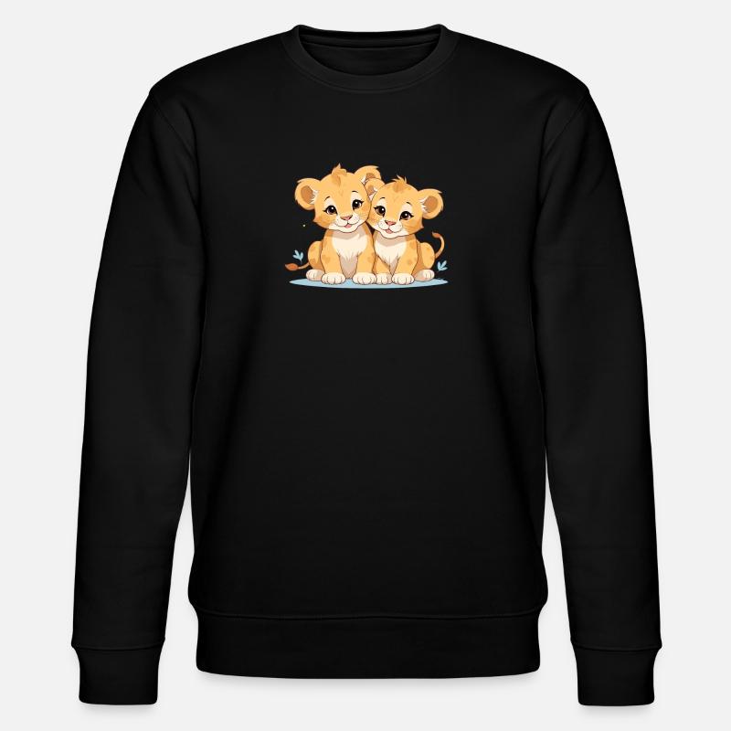 Lion cubs - Stanley/Stella CHANGER Unisex Organic Sweatshirt - black