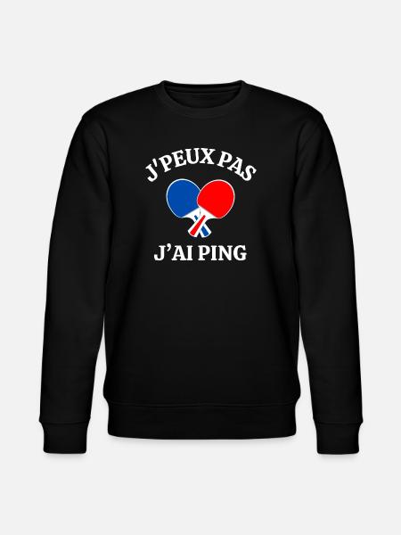 ping-pong, fan de ping-pong, ping - Sweat bio CHANGER Stanley/Stella Unisexe - noir