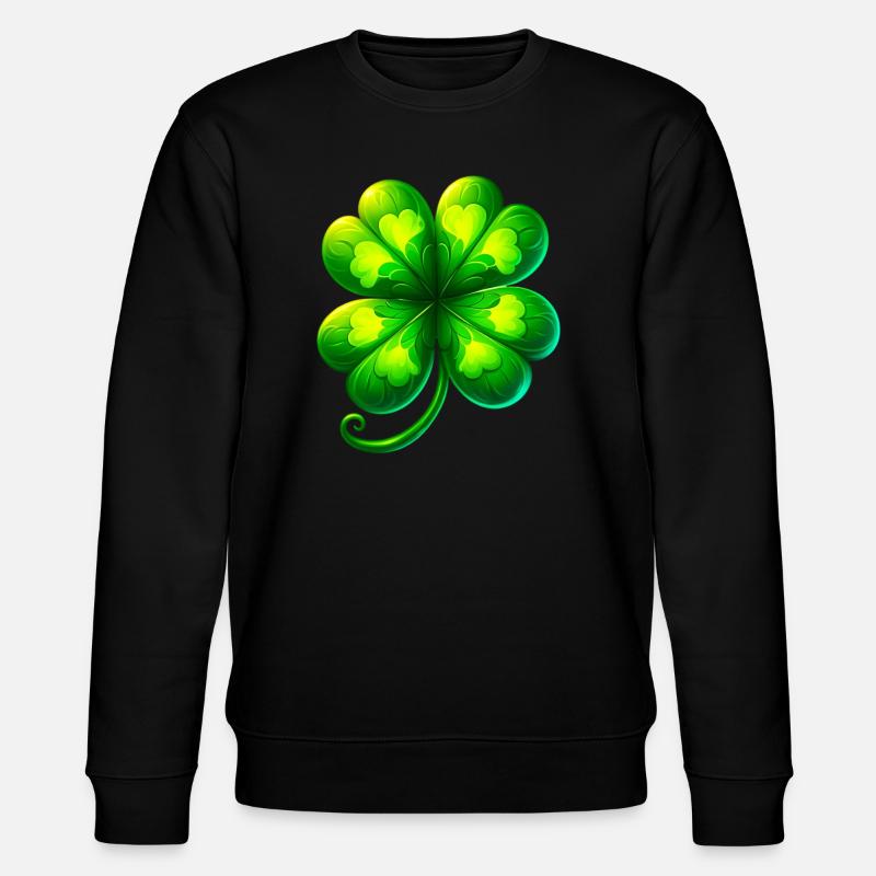 Four-leaf clover - Stanley/Stella CHANGER Unisex Organic Sweatshirt - black