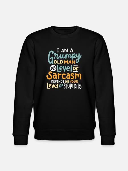 Sarkasmus sarkastischer Spruch - Stanley/Stella Unisex Bio-Sweatshirt CHANGER  - Schwarz