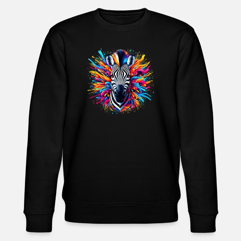 Zebra - Stanley/Stella Unisex Bio-Sweatshirt CHANGER  - Schwarz