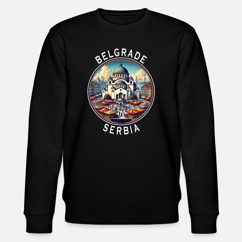 Belgrade, Serbie, Beograd Design - Sweat bio CHANGER Stanley/Stella Unisexe - noir
