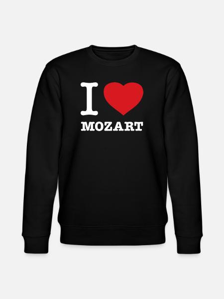 I LOVE MOZART - Stanley/Stella CHANGER Unisex Organic Sweatshirt - black