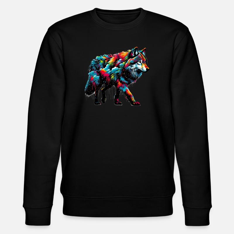 Wolf - Stanley/Stella CHANGER Unisex Organic Sweatshirt - black