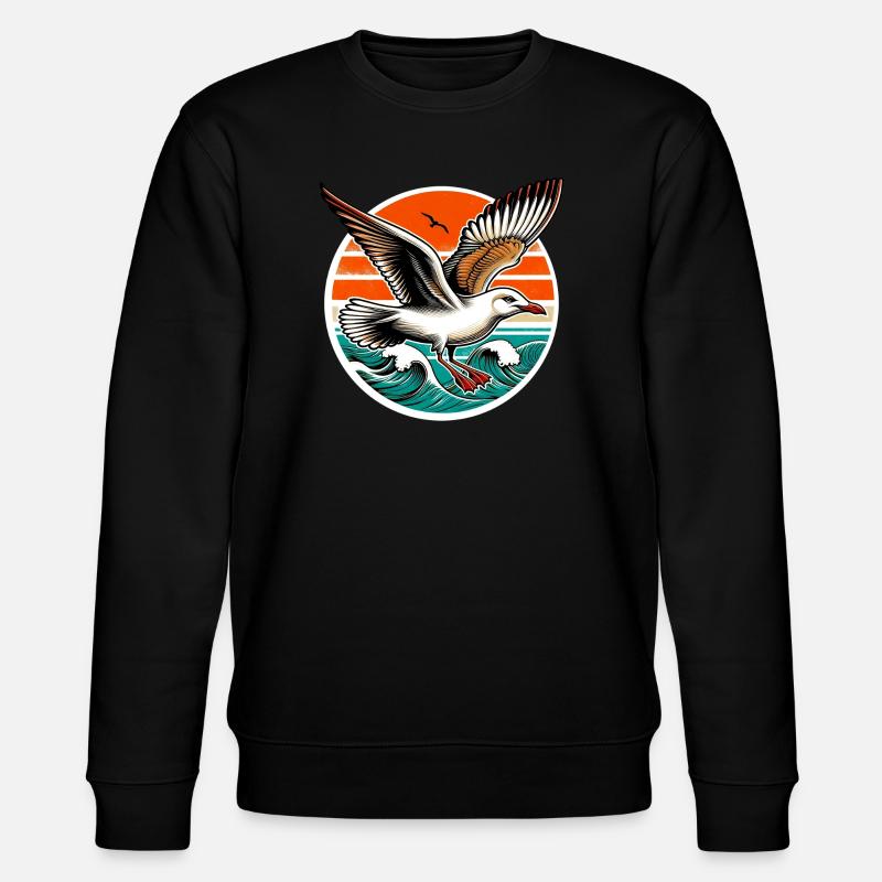 Möwe - Stanley/Stella Unisex Bio-Sweatshirt CHANGER  - Schwarz