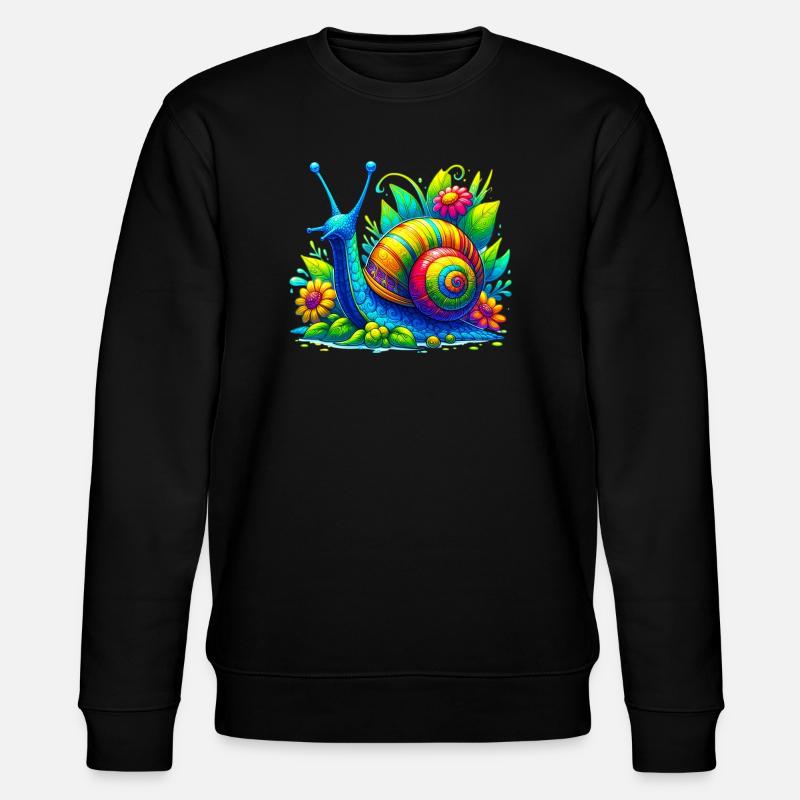 Schnecke - Stanley/Stella Unisex Bio-Sweatshirt CHANGER  - Schwarz