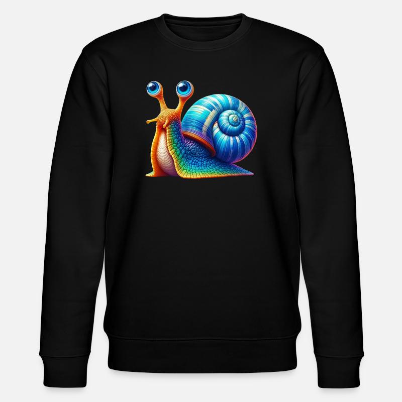 Schnecke - Stanley/Stella Unisex Bio-Sweatshirt CHANGER - Schwarz