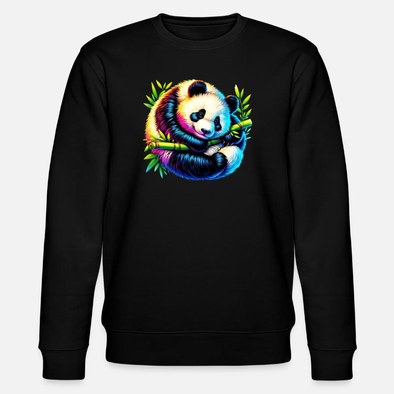 Panda - Stanley/Stella Unisex Bio-Sweatshirt CHANGER  - Schwarz
