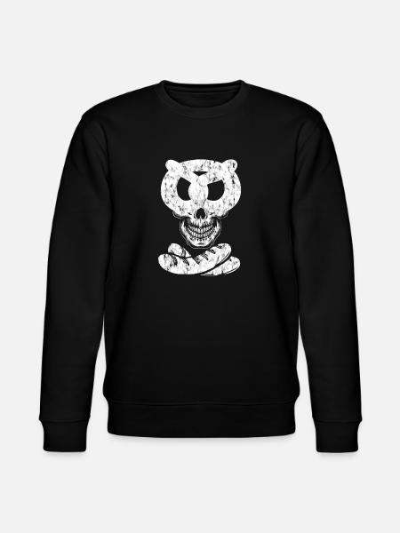 Weisswurst Pretzel Skull - Stanley/Stella CHANGER Unisex Organic Sweatshirt - black