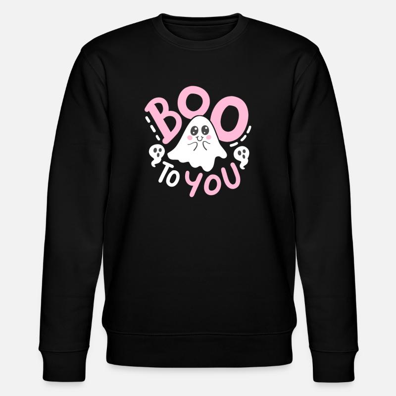 Geist Halloweenkostüm - Stanley/Stella Unisex Bio-Sweatshirt CHANGER  - Schwarz