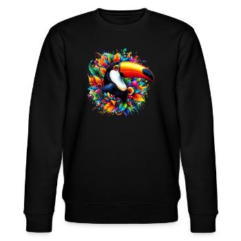 Tukan - Stanley/Stella Unisex Bio-Sweatshirt CHANGER  - Schwarz - Vorne - Nik (191cm) & Marisol (170cm)
