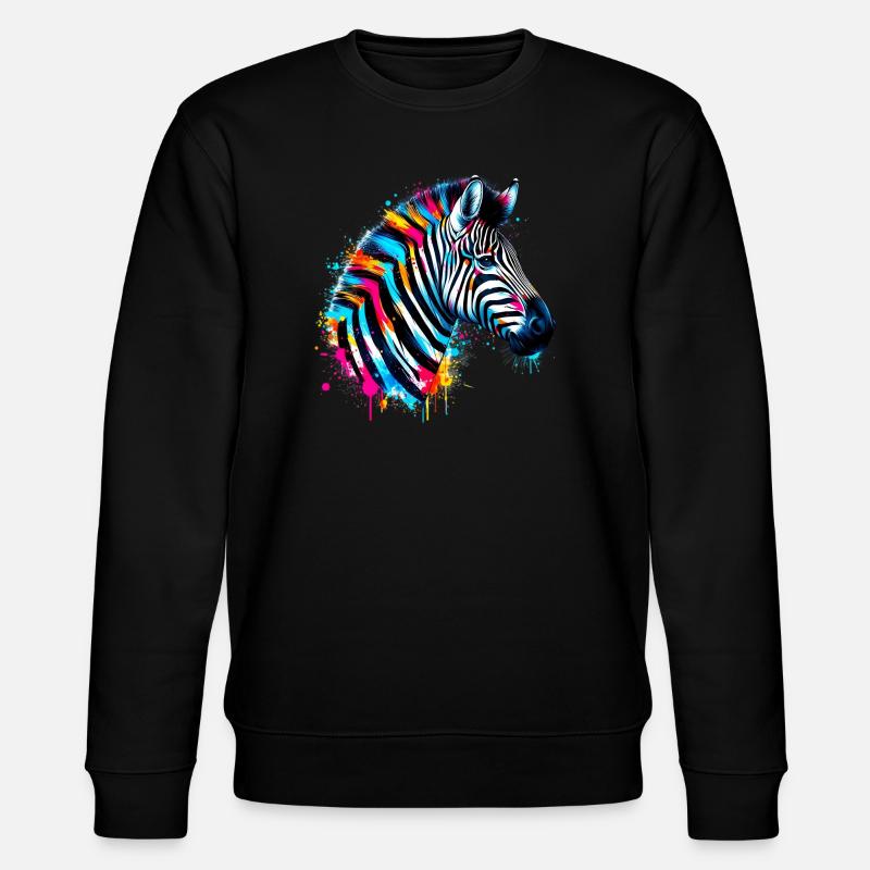 Zebra - Stanley/Stella Unisex Bio-Sweatshirt CHANGER  - Schwarz