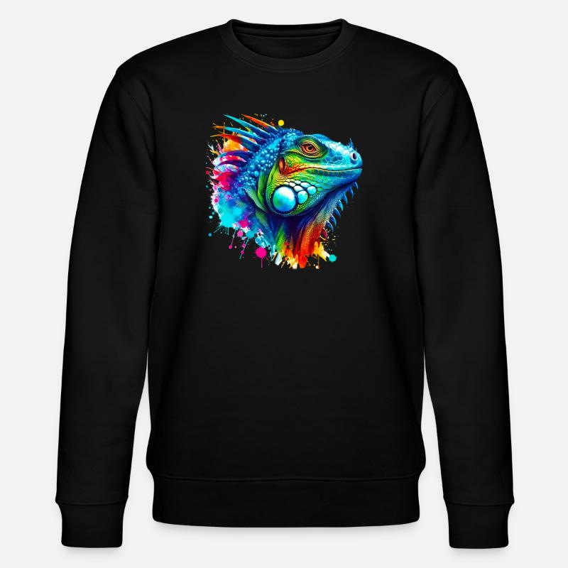 Leguan - Stanley/Stella Unisex Bio-Sweatshirt CHANGER  - Schwarz
