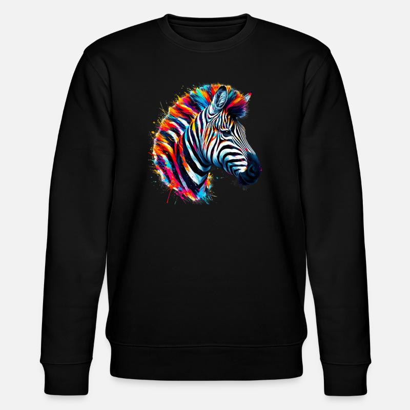 Zebra - Stanley/Stella CHANGER Unisex Organic Sweatshirt - black