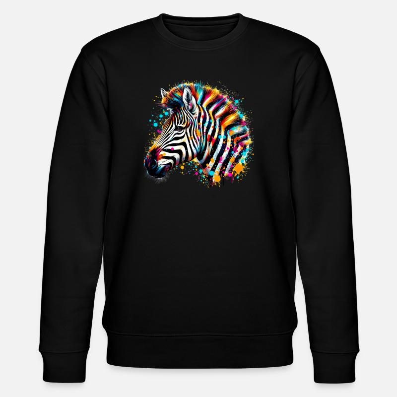 Zèbre - Sweat bio CHANGER Stanley/Stella Unisexe - noir