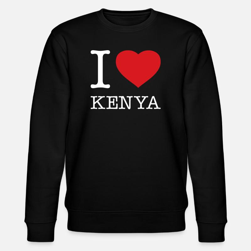 I LOVE KENYA - Stanley/Stella Unisex Bio-Sweatshirt CHANGER - Schwarz
