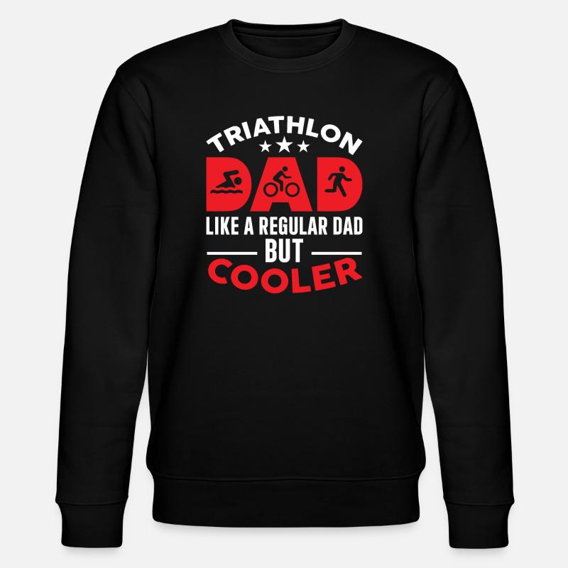 Triathlon Father Cool Look - Stanley/Stella CHANGER Unisex Organic Sweatshirt - black