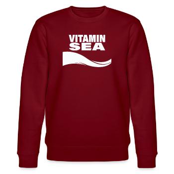 VITAMIN SEA - Stanley/Stella Unisex Bio-Sweatshirt CHANGER  - Burgunderrot - Vorne - Nik (191cm) & Marisol (170cm)