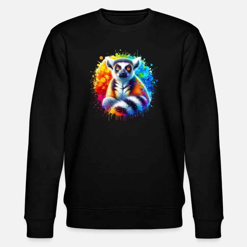 Lemur - Stanley/Stella Unisex Bio-Sweatshirt CHANGER  - Schwarz