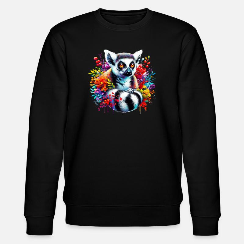 Lemur - Stanley/Stella Unisex Bio-Sweatshirt CHANGER  - Schwarz