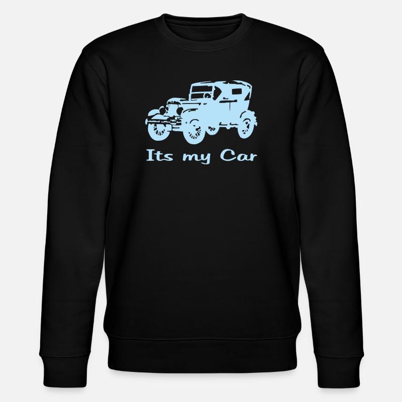 Oldtimer motiv mit Schrift - Stanley/Stella Unisex Bio-Sweatshirt CHANGER  - Schwarz
