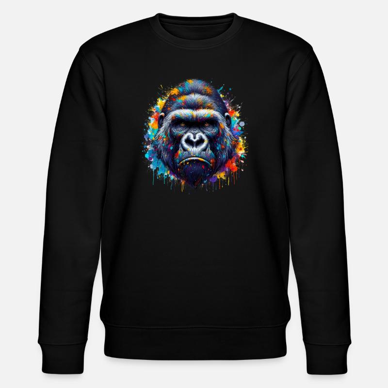 Gorilla - Stanley/Stella CHANGER Unisex Organic Sweatshirt - black