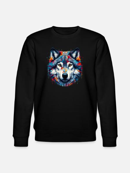 Wolf - Stanley/Stella CHANGER Unisex Organic Sweatshirt - black