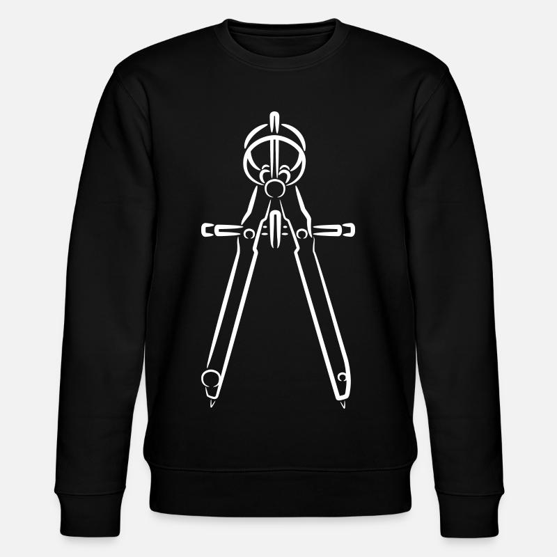 Compass Sketch - Stanley/Stella CHANGER Unisex Organic Sweatshirt - black