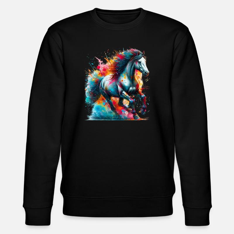 Cheval - Sweat bio CHANGER Stanley/Stella Unisexe - noir