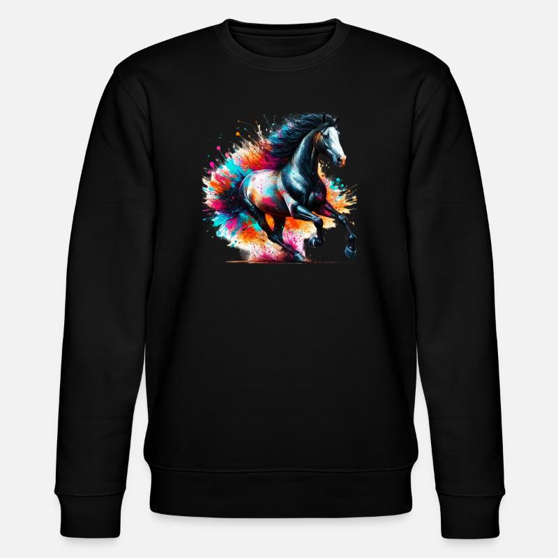 Cheval - Sweat bio CHANGER Stanley/Stella Unisexe - noir