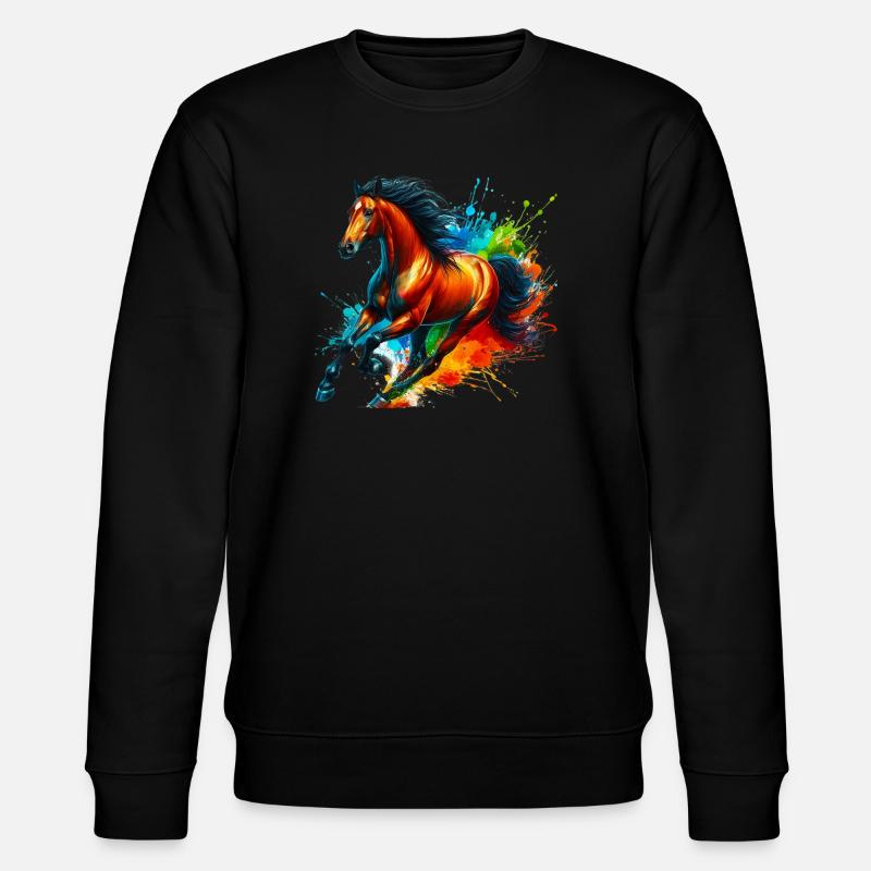 Cheval - Sweat bio CHANGER Stanley/Stella Unisexe - noir