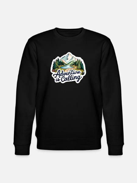 Adventure Is Calling Illustration Design - Stanley/Stella CHANGER Unisex Organic Sweatshirt - black