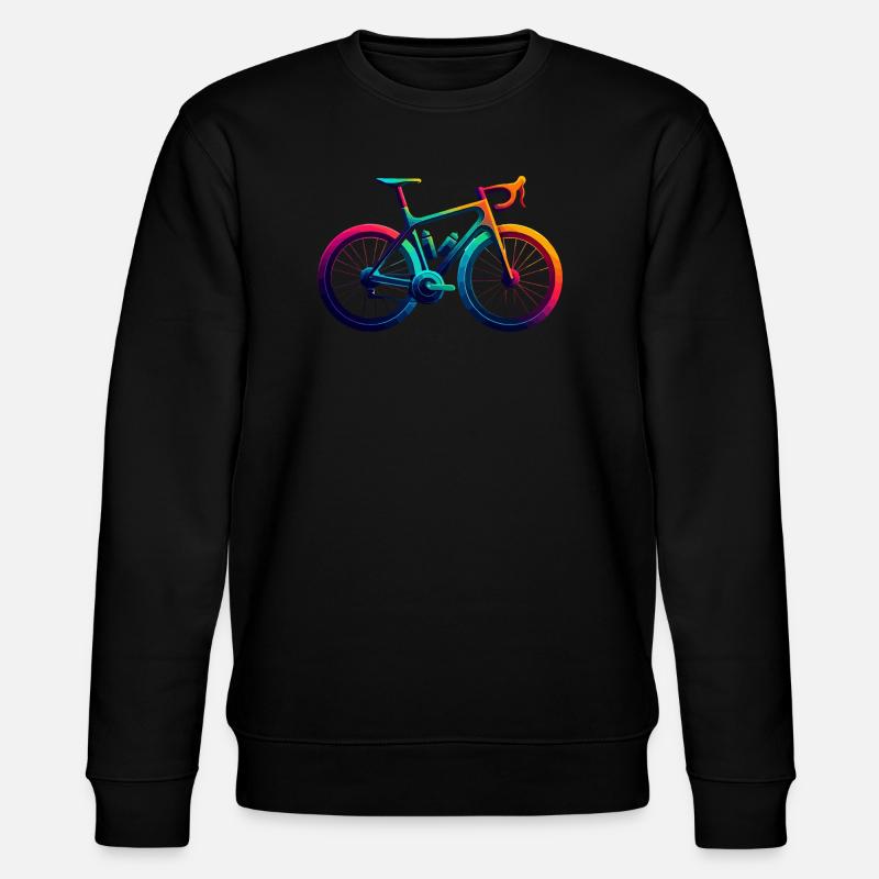 Illustration de cyclisme arc-en-ciel vibrant - Sweat bio CHANGER Stanley/Stella Unisexe - noir