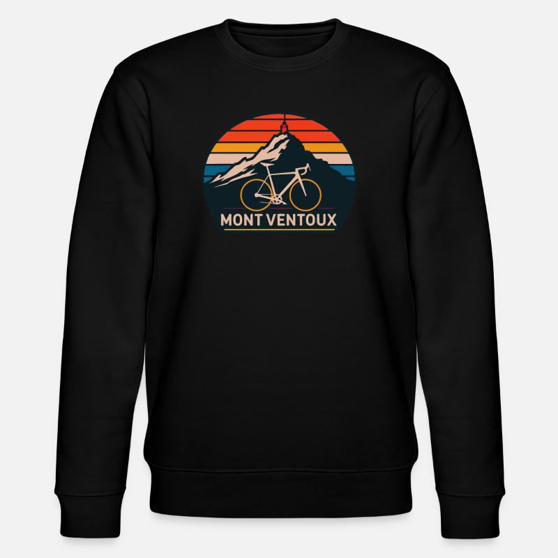 Mont Ventoux mit Fahrrad - Stanley/Stella Unisex Bio-Sweatshirt CHANGER  - Schwarz