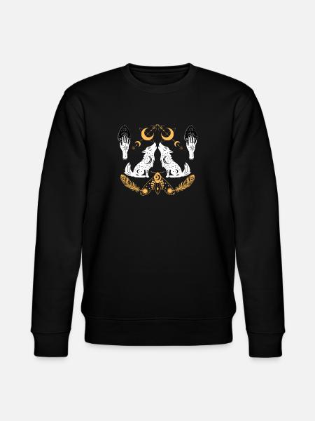 Lunar Wolves Emblem - Stanley/Stella CHANGER Unisex Organic Sweatshirt - black
