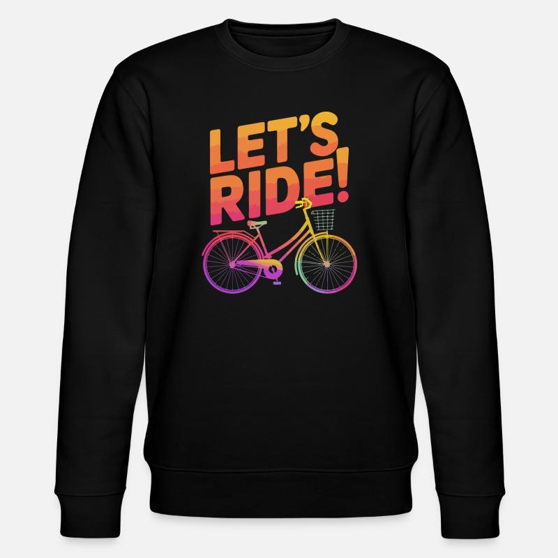 Vibrant Riding Bicycle Design - Stanley/Stella CHANGER Unisex Organic Sweatshirt - black