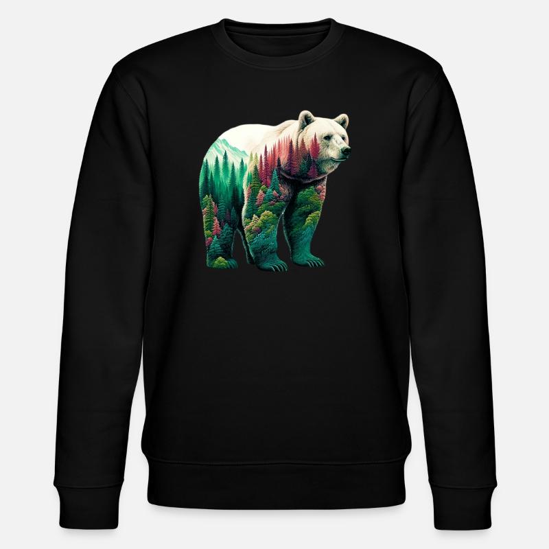 Ours - Sweat bio CHANGER Stanley/Stella Unisexe - noir