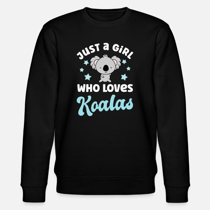 Koala Koalabär - Stanley/Stella Unisex Bio-Sweatshirt CHANGER  - Schwarz