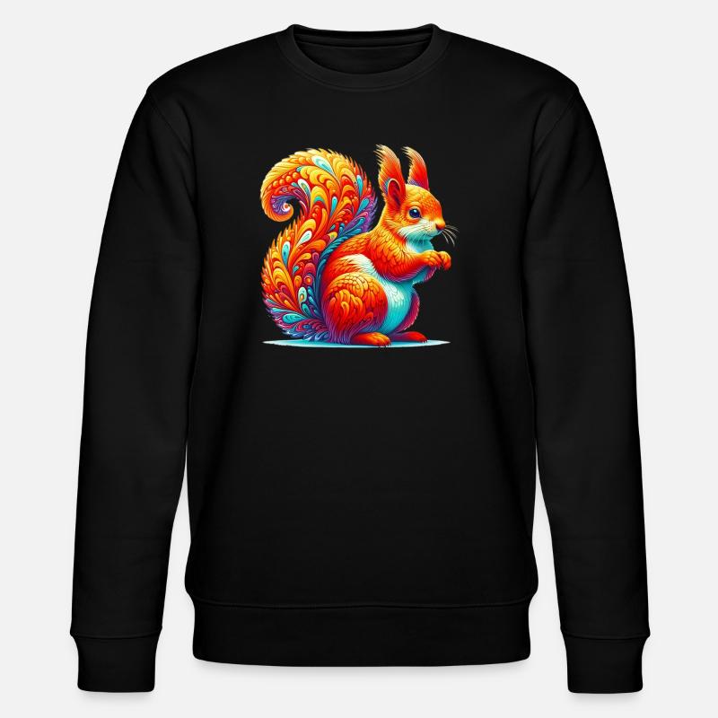 Eichhörnchen - Stanley/Stella Unisex Bio-Sweatshirt CHANGER  - Schwarz