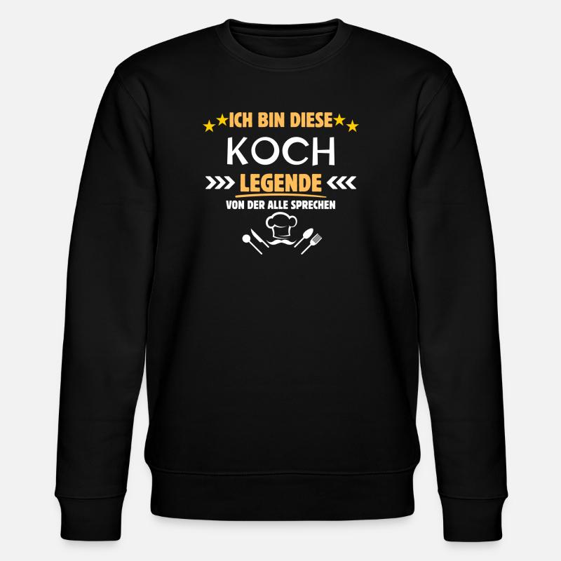 Koch Legende - Stanley/Stella Unisex Bio-Sweatshirt CHANGER  - Schwarz